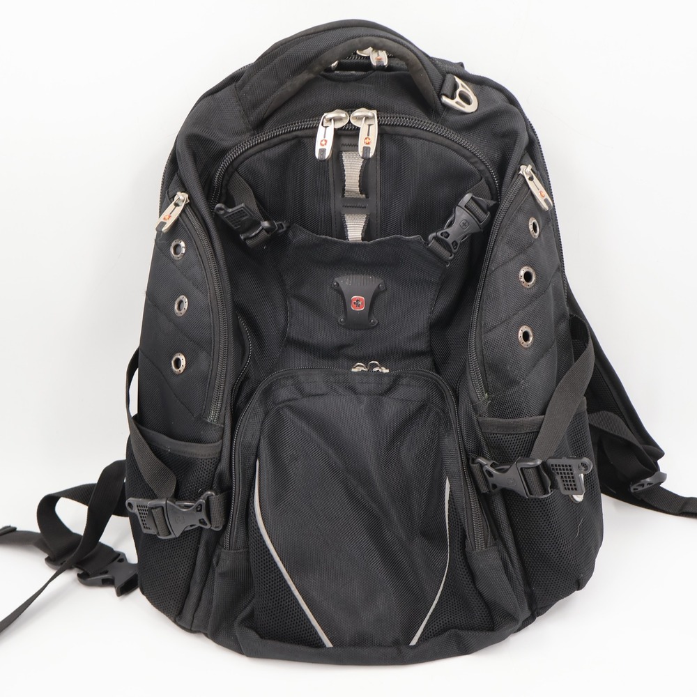 SwissGear Backpack Large Black Airflow Laptop Travel Bag Padded Straps